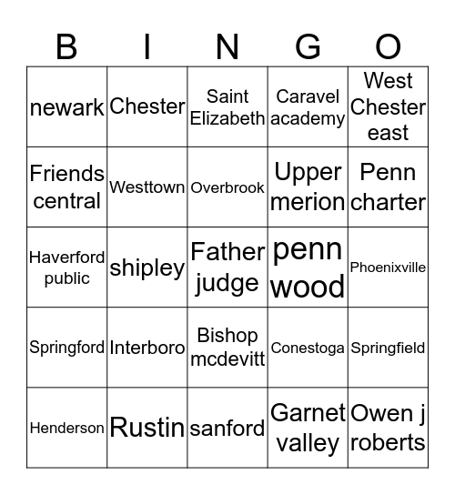 I’ve talked to boys from... Bingo Card