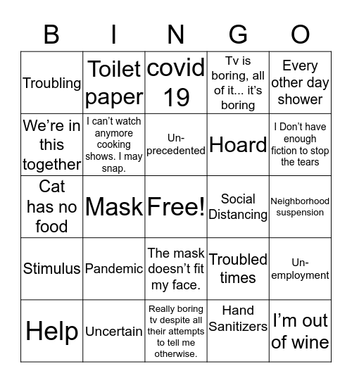Media Buzzword Bingo Card