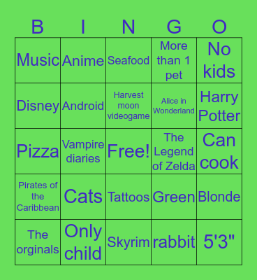 Mari's Bingo Card