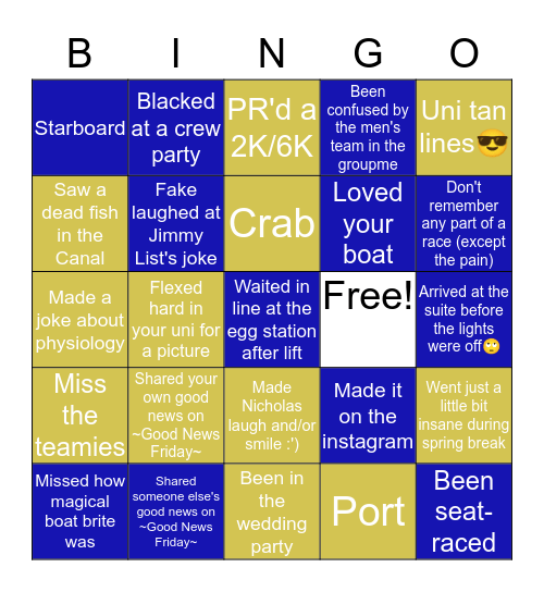 HAMCOLROW BINGO !! Bingo Card