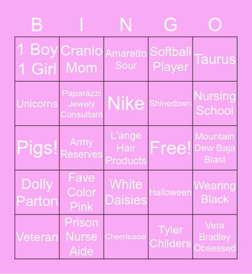 Elizabeth's Bingo! Bingo Card