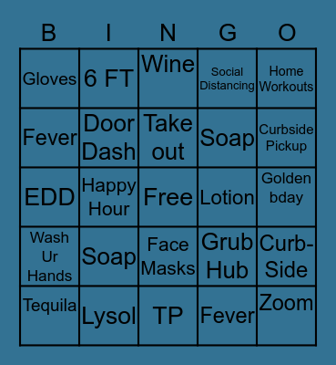 COVID-19 BINGO Card