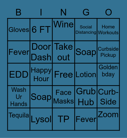 COVID-19 BINGO Card