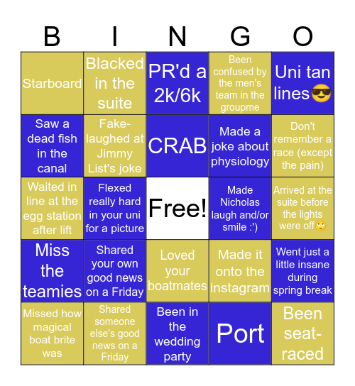 HAMCOLROW BINGO ! Bingo Card