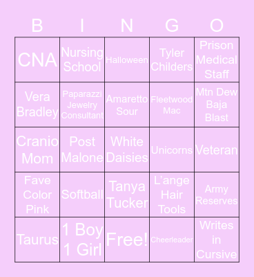 Elizabeth’s Bingo! Bingo Card