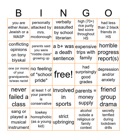 manhasset bingo board Bingo Card