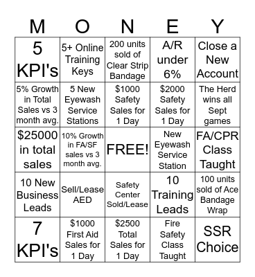 Cintas FAS Bingo Card