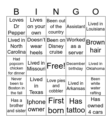 How Similar To Breanna Are You Bingo Card
