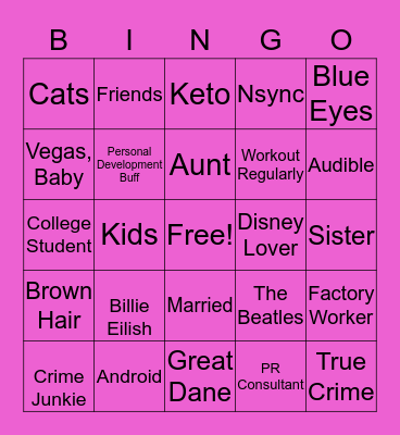 Alicia Bingo Card