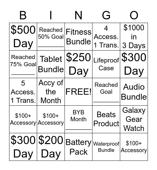 September Bayshore Bingo Card