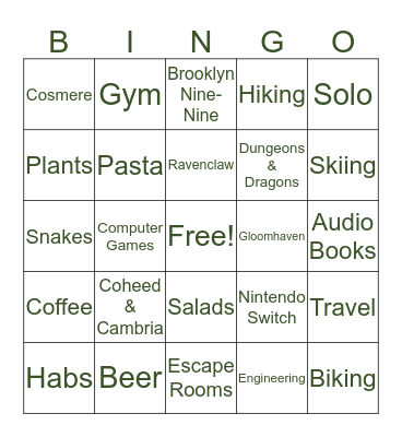 Bingo Card