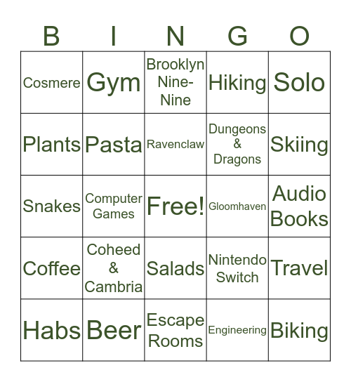 Bingo Card