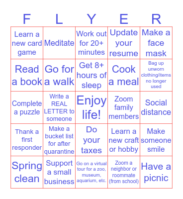 STONEMILL SCOOP: QUARANTINE EDITION Bingo Card