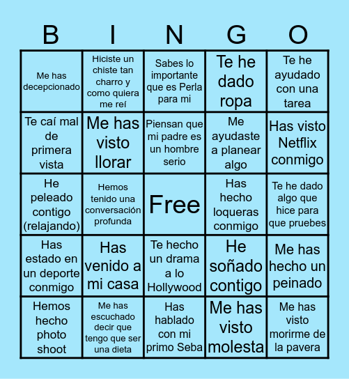 ALONDRA Bingo Card