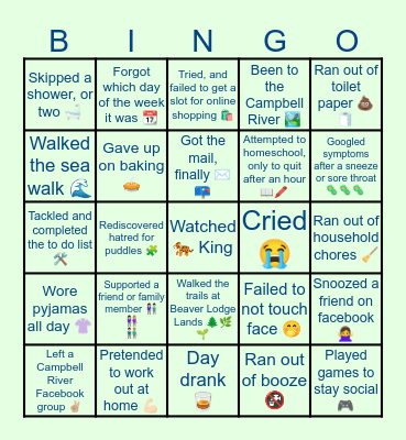 Campbell River Quarantine Bingo 🐟 Bingo Card