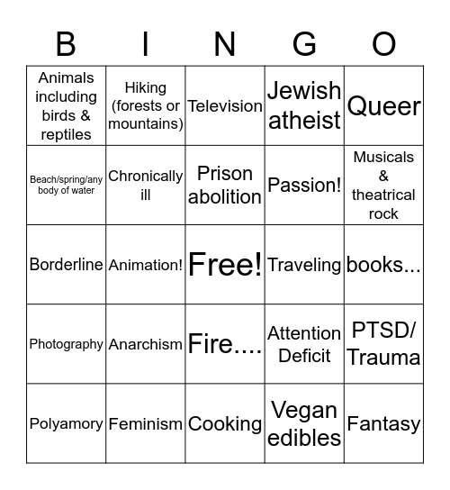 How Alexis Are You Bingo Card