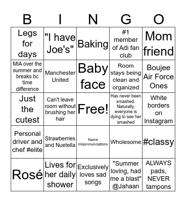 Aara Bingo Card