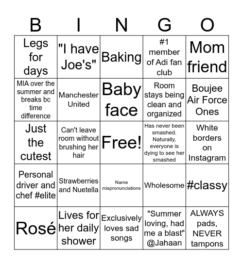 Aara Bingo Card