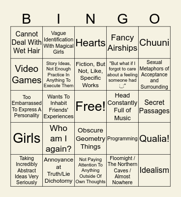 CMYK Bingo Card