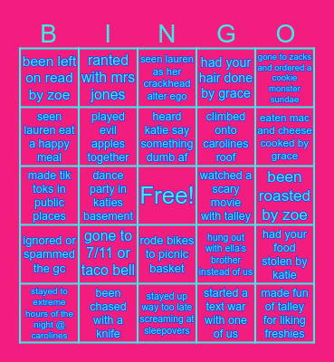 gaebaes bingo Card