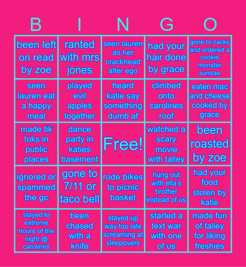 gaebaes bingo Card