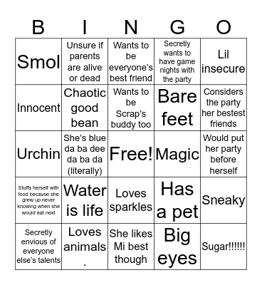 Star Bingo Card