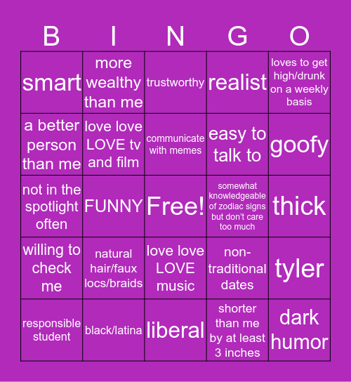 are you destins type? Bingo Card