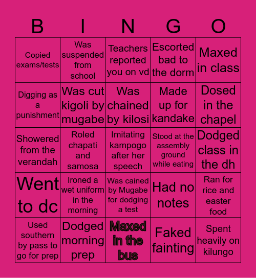 Smagokans bingo Card