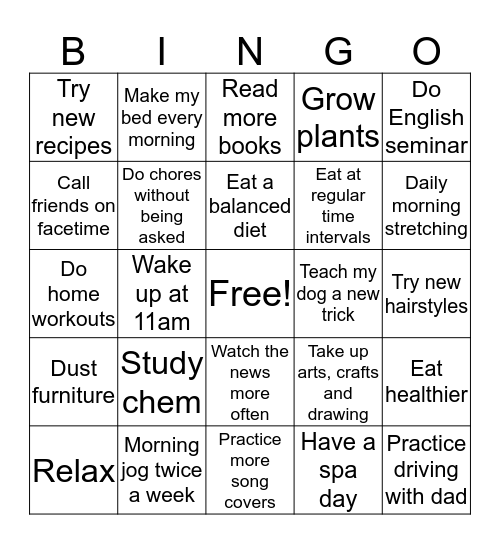 Anoushka Rajan Bingo Card