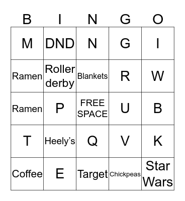 How similar are you to @dinnerkingdedede? Bingo Card