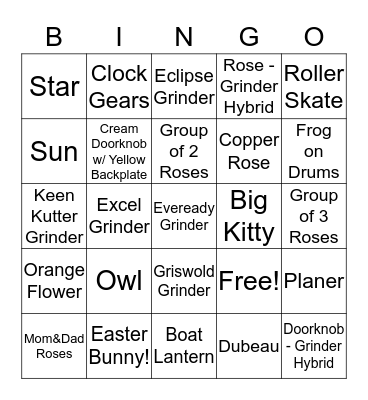 Easter Egg Bingo Card