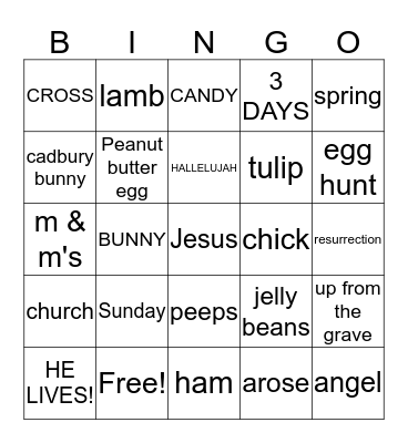 EASTER BINGO Card
