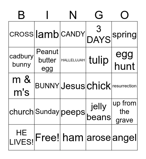 EASTER BINGO Card
