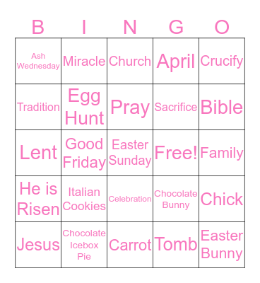Easter Bingo! Bingo Card