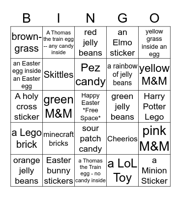 EASTER 2020 BINGO Card