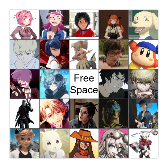 Favorite Character Bingo Card