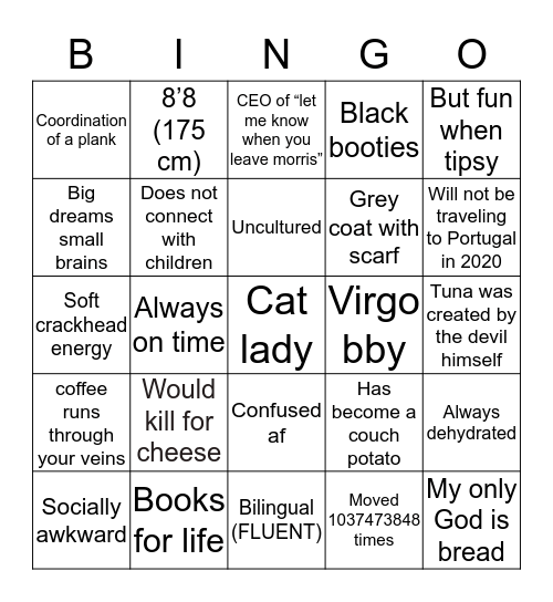 M A R I E - M A Y ’ S Bingo Card