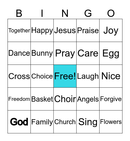 Happy Easter Sunday ! Bingo Card