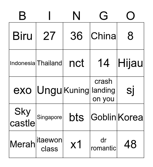 bingo abi Bingo Card