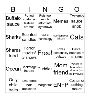 Lauren Bingo Card