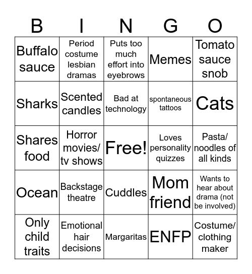 Lauren Bingo Card