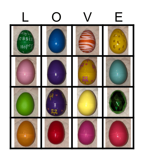 Easter Bingo Card