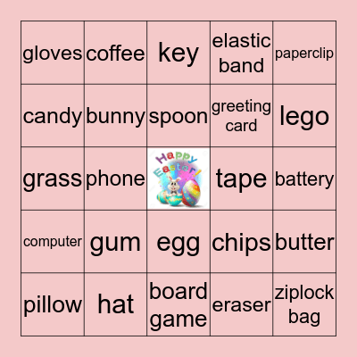 Easter Scavenger Hunt! Bingo Card