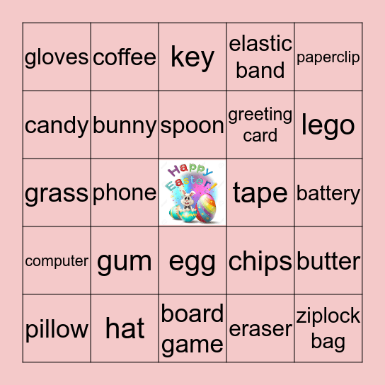 Easter Scavenger Hunt! Bingo Card