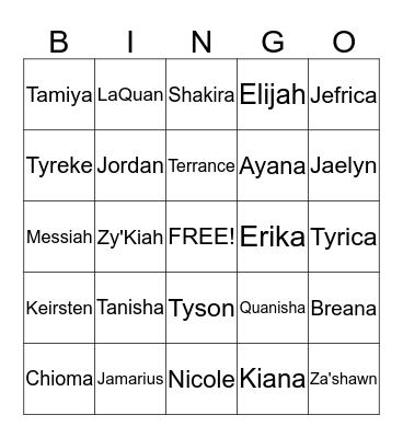 Taylor/Shields Family Reunion 2014 Bingo Card