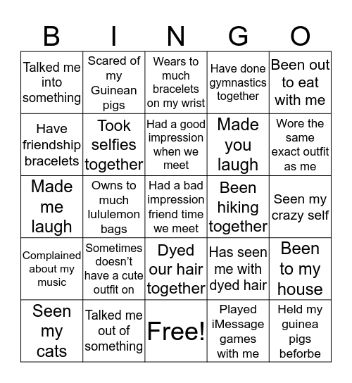 🦋~Janet’s bingo~🦋 Bingo Card