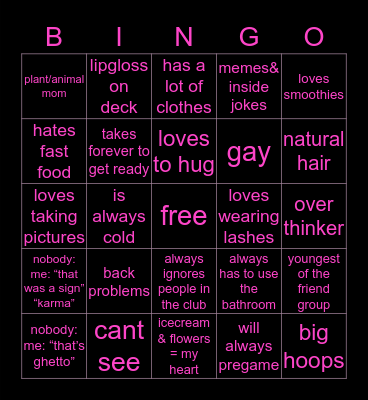 shae’s bingo pt 2 Bingo Card