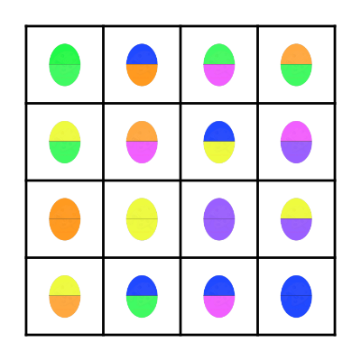 Easter Egg Bingo Card