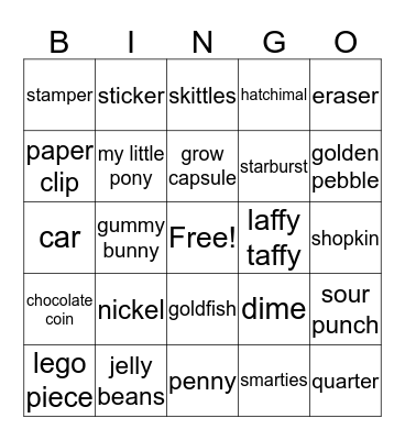 Easter Egg Bingo Card