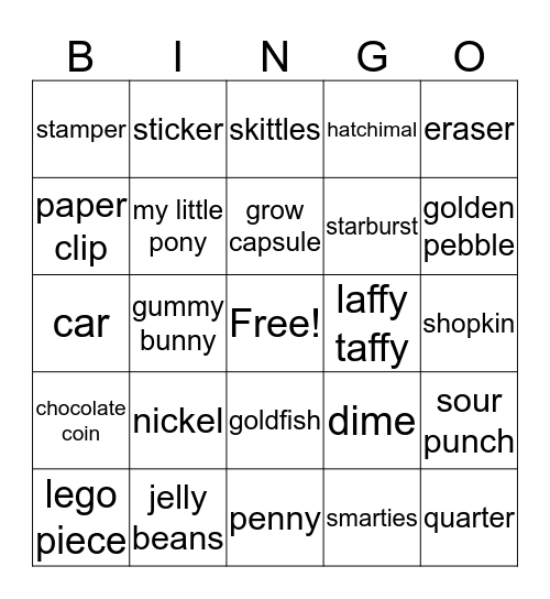 Easter Egg Bingo Card